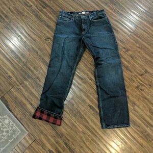 Men's flannel lined jeans